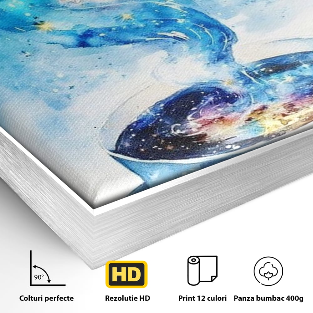 Leinwand Premium Canvas Wall Art, LuxCanva® N1119, Astral Dreams Cafe, Sterne, Unendlichkeit, Astral, himmlisch, Traum, Kaffee, Tasse, Universum, Galaxie, Energie, Café, Kneipe, Lounge, Bar, Restaurant, Bar, Restaurant, Küche