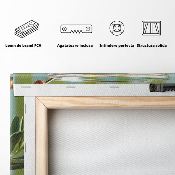Tablou Canvas Premium, LuxCanva® N1121, Un Martini pe Zi, Cocktail, Pahar, Bautura, Masline, Frunze, Sofisticat, Rafinat, Pub, Lounge, Bar, Restaurant, Bucatarie
