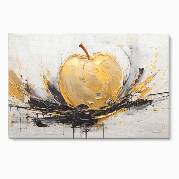 Tablou Canvas Premium, LuxCanva® N1125, Fructul Zeilor, Mar, Fructe, Lux, Auriu, Abstract, Sofisticat, Simbolic, Arta Moderna, Elegant, Restaurant, Bucatarie