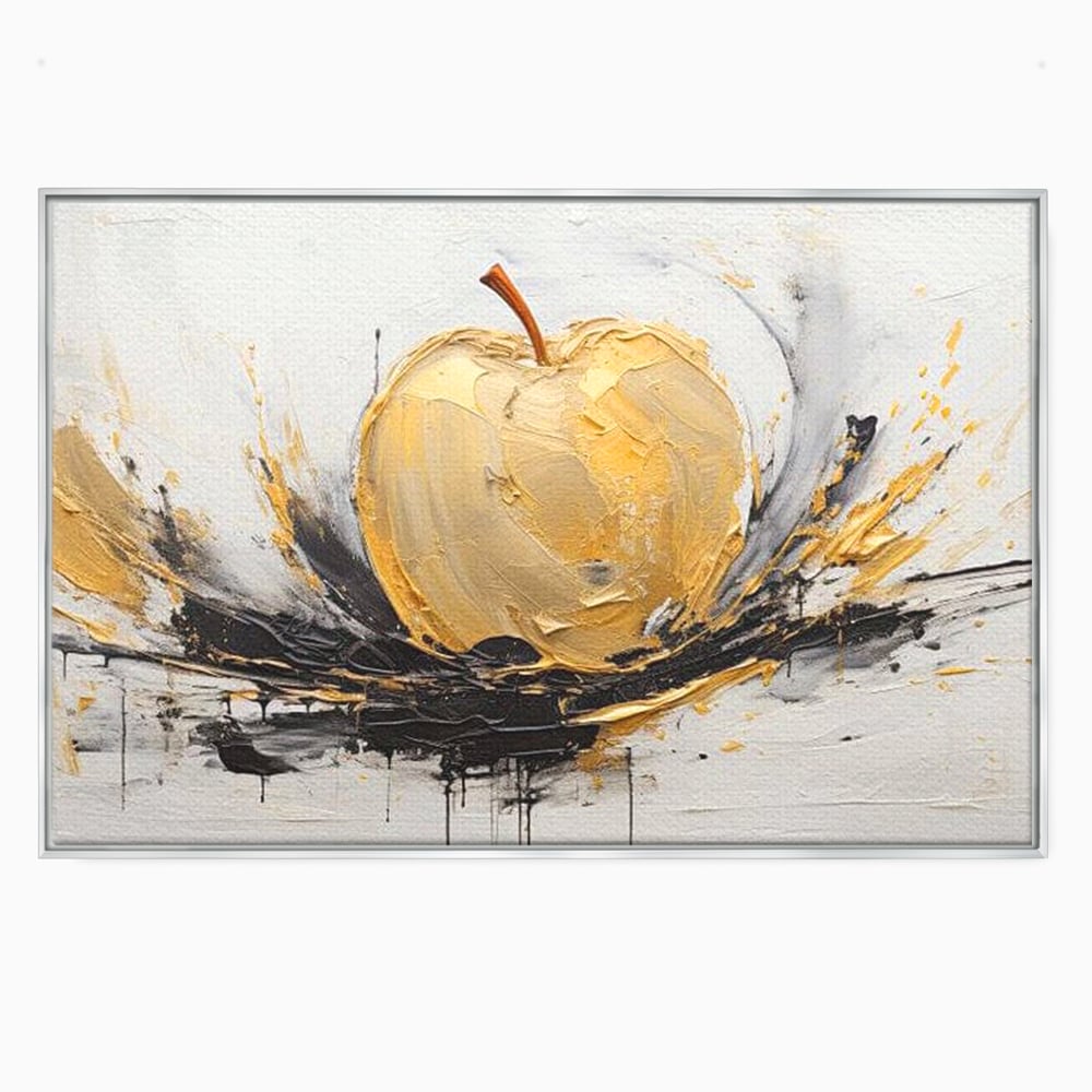 Tablou Canvas Premium, LuxCanva® N1125, Fructul Zeilor, Mar, Fructe, Lux, Auriu, Abstract, Sofisticat, Simbolic, Arta Moderna, Elegant, Restaurant, Bucatarie