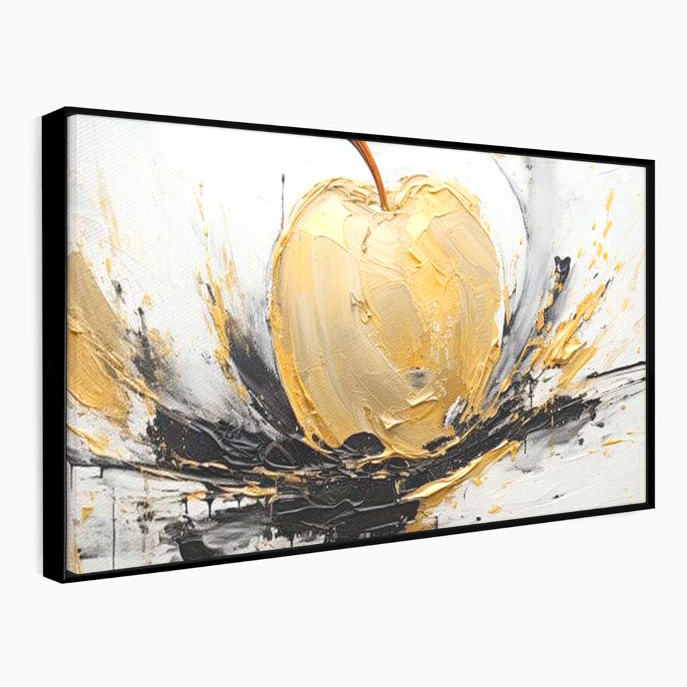 Tablou Canvas Premium, LuxCanva® N1125, Fructul Zeilor, Mar, Fructe, Lux, Auriu, Abstract, Sofisticat, Simbolic, Arta Moderna, Elegant, Restaurant, Bucatarie