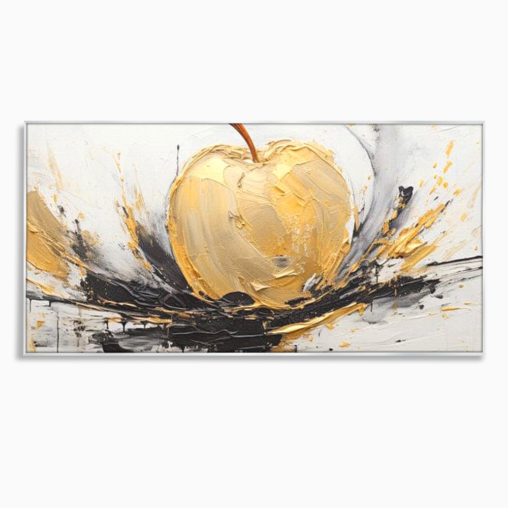 Tablou Canvas Premium, LuxCanva® N1125, Fructul Zeilor, Mar, Fructe, Lux, Auriu, Abstract, Sofisticat, Simbolic, Arta Moderna, Elegant, Restaurant, Bucatarie