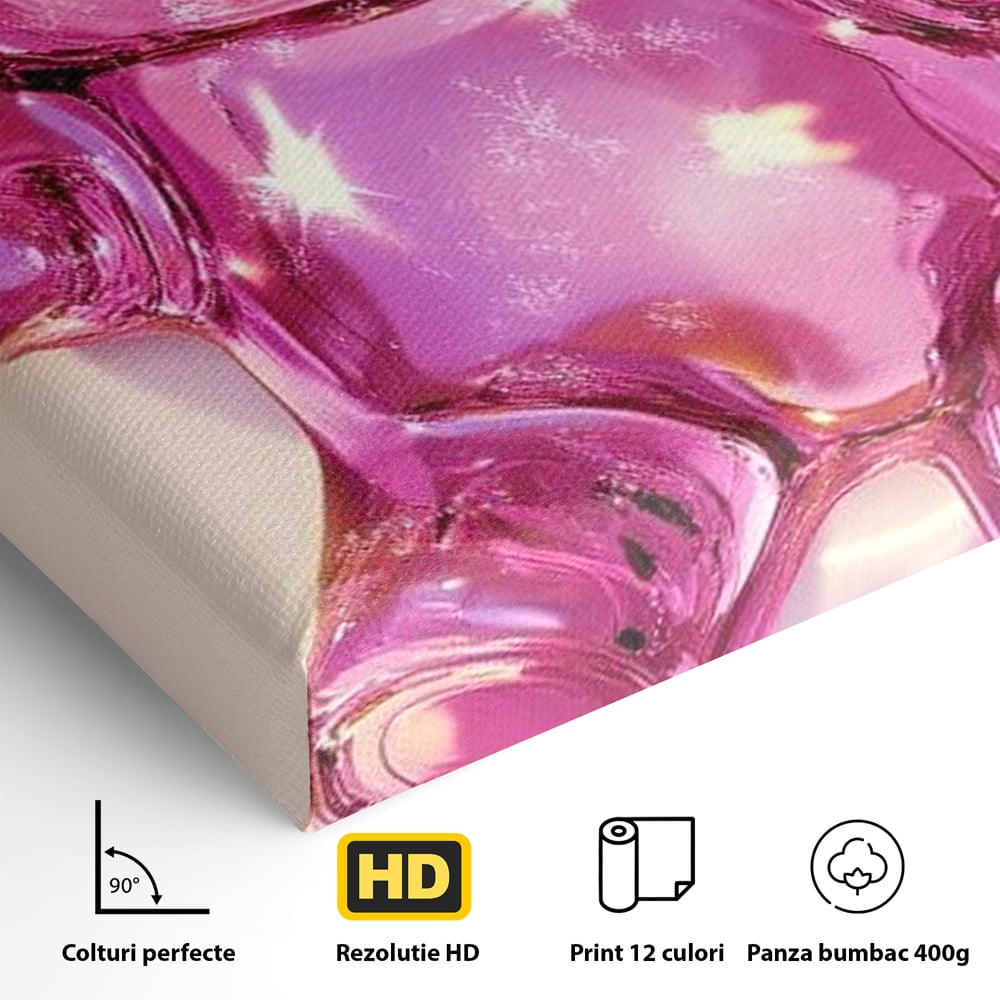 Leinwand Premium Leinwandbilder, LuxCanva® N1126, Candy Bear, Teddybär, Rosa, Gelee, Dessert, Süß, Zucker, Baby, prickelnd, cool, Süßwaren, Restaurant, Küche