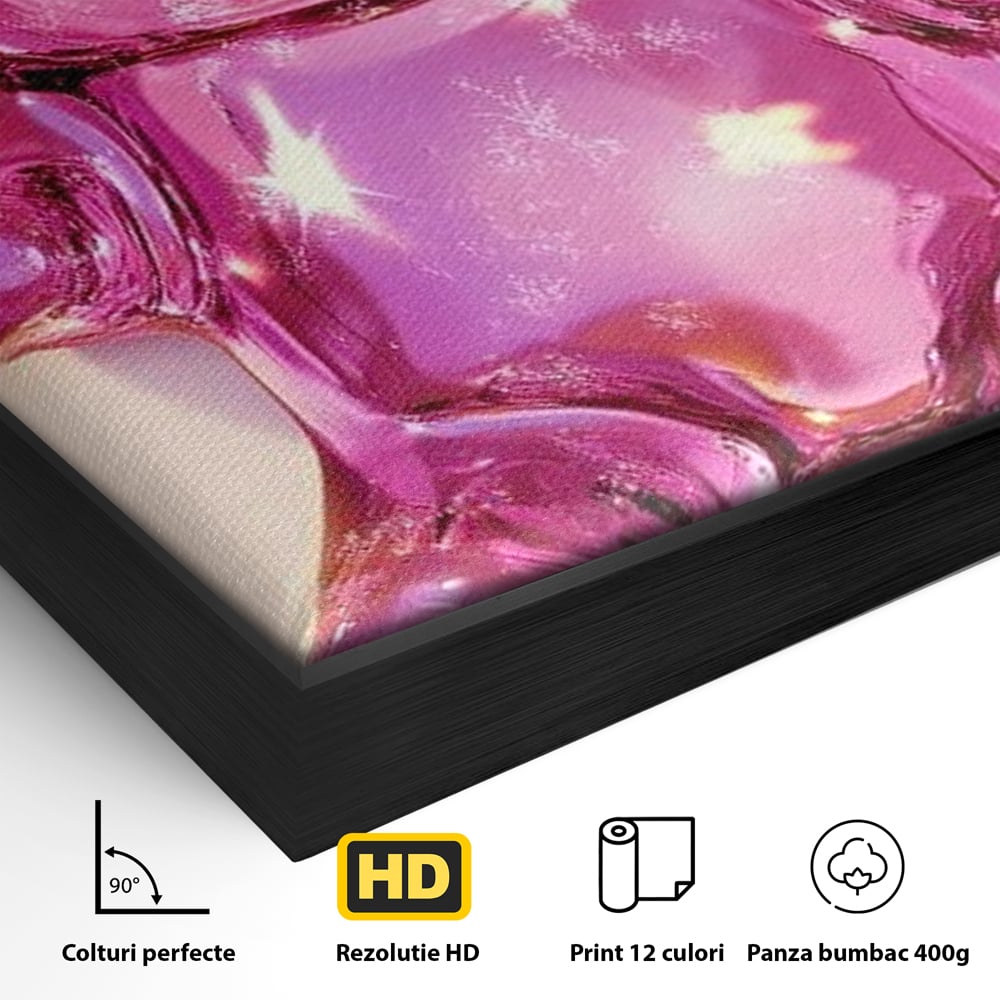 Leinwand Premium Leinwandbilder, LuxCanva® N1126, Candy Bear, Teddybär, Rosa, Gelee, Dessert, Süß, Zucker, Baby, prickelnd, cool, Süßwaren, Restaurant, Küche