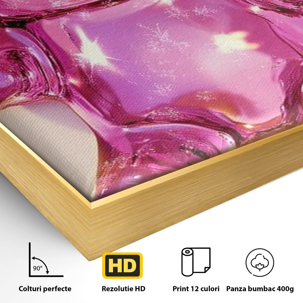 Leinwand Premium Leinwandbilder, LuxCanva® N1126, Candy Bear, Teddybär, Rosa, Gelee, Dessert, Süß, Zucker, Baby, prickelnd, cool, Süßwaren, Restaurant, Küche