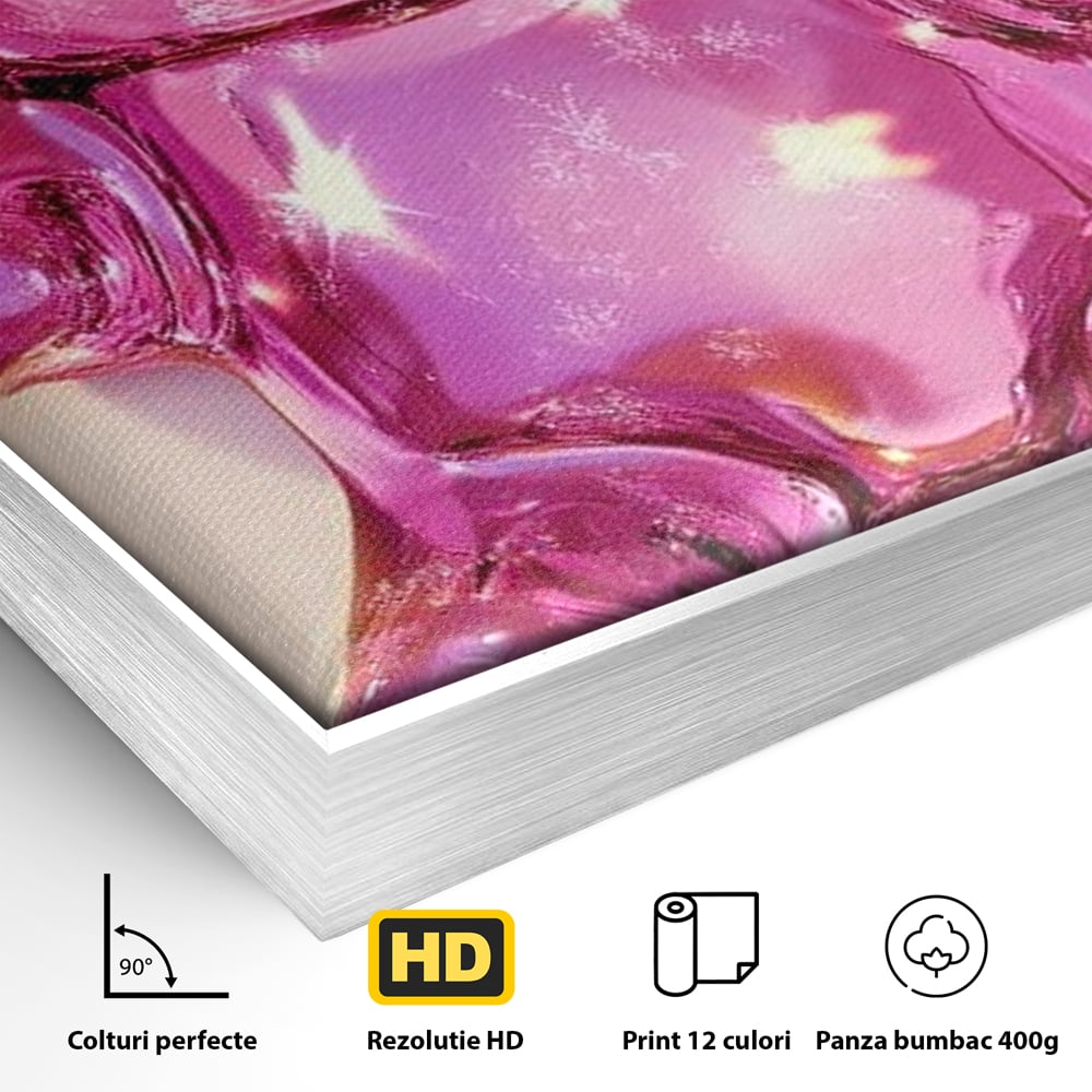 Leinwand Premium Leinwandbilder, LuxCanva® N1126, Candy Bear, Teddybär, Rosa, Gelee, Dessert, Süß, Zucker, Baby, prickelnd, cool, Süßwaren, Restaurant, Küche