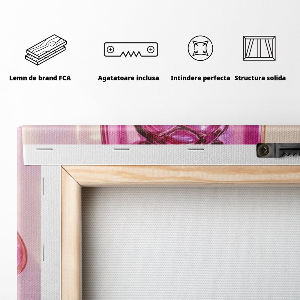 Leinwand Premium Leinwandbilder, LuxCanva® N1126, Candy Bear, Teddybär, Rosa, Gelee, Dessert, Süß, Zucker, Baby, prickelnd, cool, Süßwaren, Restaurant, Küche