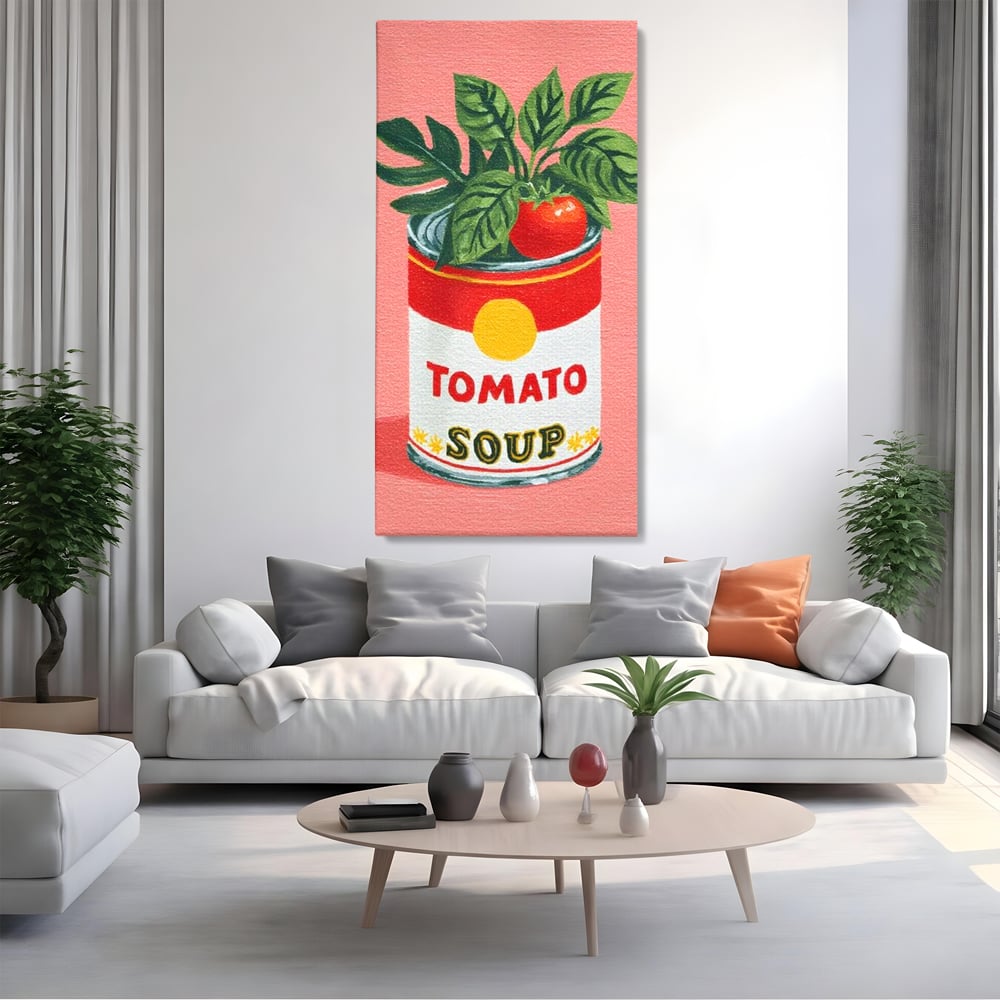 Leinwand Premium Canvas Wall Art, LuxCanva® N1127, Flavour Box, Tomaten, Dose, Konserven, Suppe, Lebensmittel, Rezept, Zutat, Geschmack, Aroma, Gastronomie, Restaurant, Küche