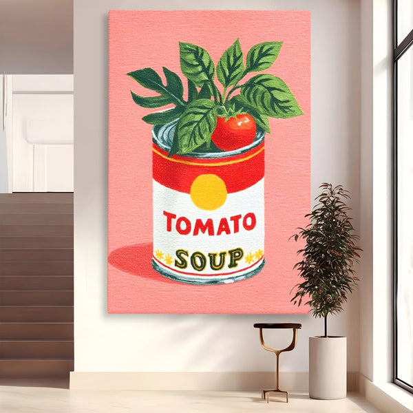 Leinwand Premium Canvas Wall Art, LuxCanva® N1127, Flavour Box, Tomaten, Dose, Konserven, Suppe, Lebensmittel, Rezept, Zutat, Geschmack, Aroma, Gastronomie, Restaurant, Küche