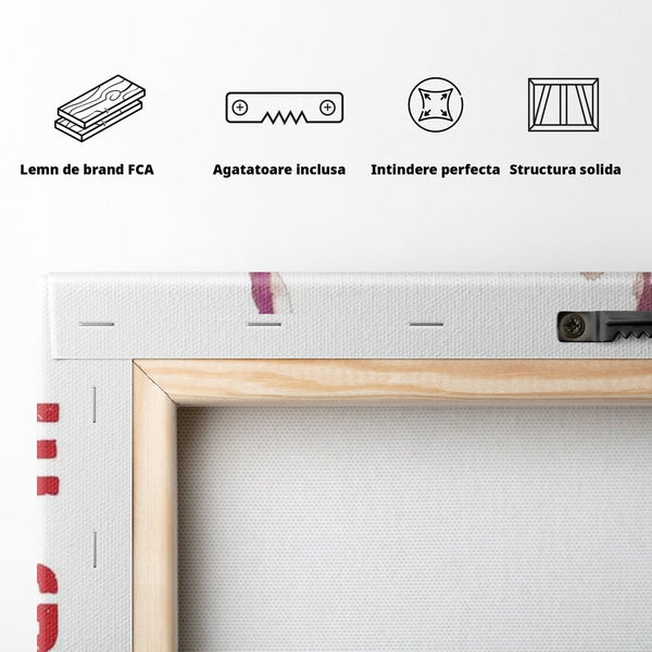 Tablou Canvas Premium, LuxCanva® N1128, Cercul Vinului, Vin Rosu, Bautura, Degustare, Mesaj, Text, Echipa, Modern, Cool, Pub, Lounge, Bar, Restaurant, Bucatarie