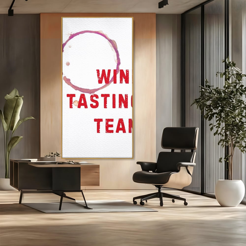 Tablou Canvas Premium, LuxCanva® N1128, Cercul Vinului, Vin Rosu, Bautura, Degustare, Mesaj, Text, Echipa, Modern, Cool, Pub, Lounge, Bar, Restaurant, Bucatarie