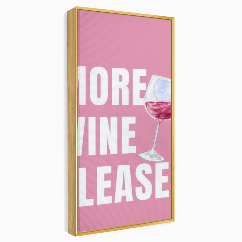 Leinwand Wandkunst Premium, LuxCanva® N1129, Rose Therapie, Poster, Text, Nachricht, Cool, Trendy, Lustig, Wein, Trinken, Glas, Rosa, Kneipe, Lounge, Bar, Restaurant, Küche