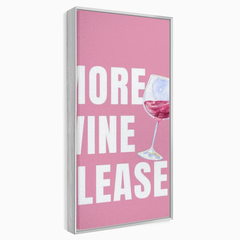 Leinwand Wandkunst Premium, LuxCanva® N1129, Rose Therapie, Poster, Text, Nachricht, Cool, Trendy, Lustig, Wein, Trinken, Glas, Rosa, Kneipe, Lounge, Bar, Restaurant, Küche
