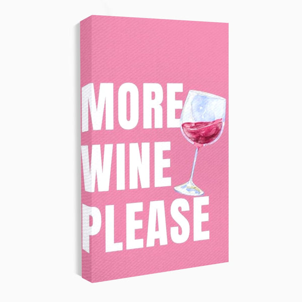 Leinwand Wandkunst Premium, LuxCanva® N1129, Rose Therapie, Poster, Text, Nachricht, Cool, Trendy, Lustig, Wein, Trinken, Glas, Rosa, Kneipe, Lounge, Bar, Restaurant, Küche