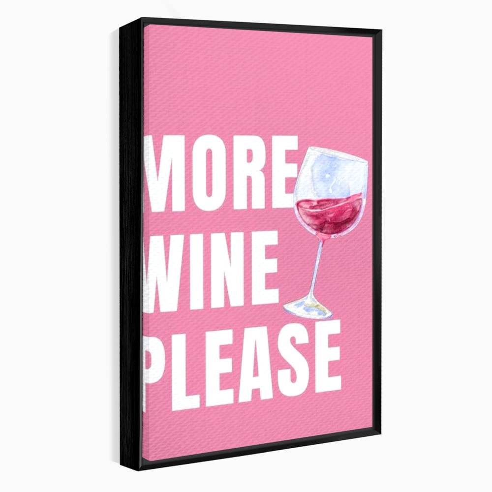 Leinwand Wandkunst Premium, LuxCanva® N1129, Rose Therapie, Poster, Text, Nachricht, Cool, Trendy, Lustig, Wein, Trinken, Glas, Rosa, Kneipe, Lounge, Bar, Restaurant, Küche