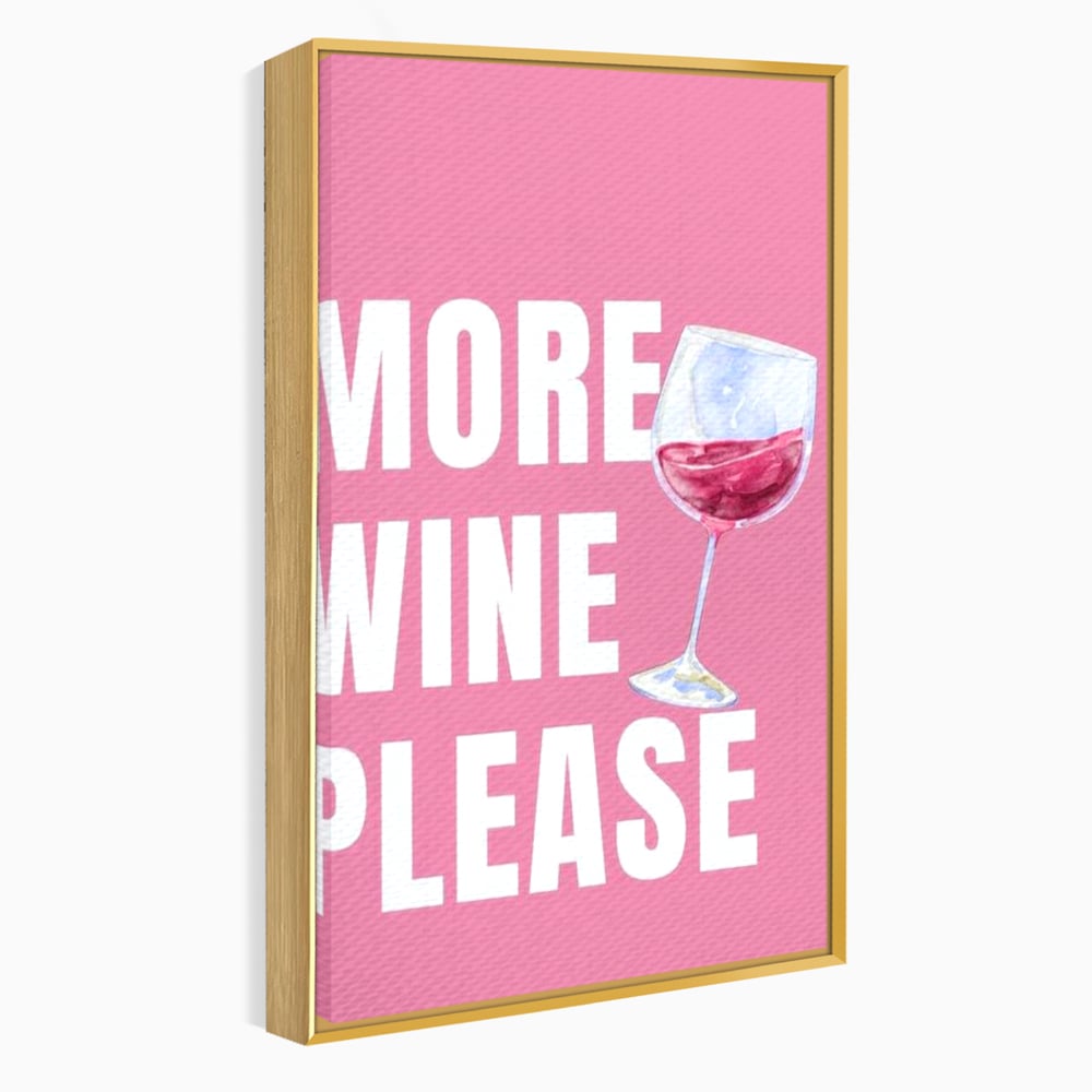 Leinwand Wandkunst Premium, LuxCanva® N1129, Rose Therapie, Poster, Text, Nachricht, Cool, Trendy, Lustig, Wein, Trinken, Glas, Rosa, Kneipe, Lounge, Bar, Restaurant, Küche