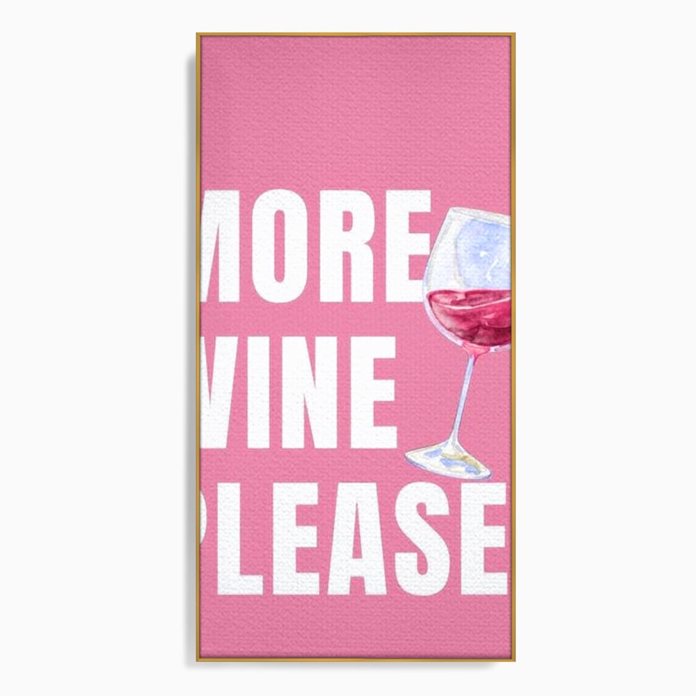 Leinwand Wandkunst Premium, LuxCanva® N1129, Rose Therapie, Poster, Text, Nachricht, Cool, Trendy, Lustig, Wein, Trinken, Glas, Rosa, Kneipe, Lounge, Bar, Restaurant, Küche