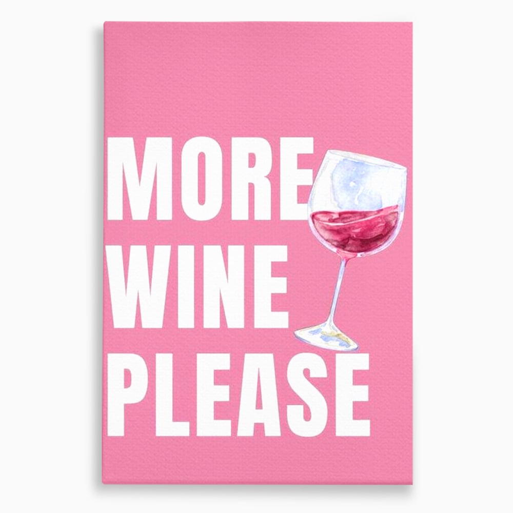 Leinwand Wandkunst Premium, LuxCanva® N1129, Rose Therapie, Poster, Text, Nachricht, Cool, Trendy, Lustig, Wein, Trinken, Glas, Rosa, Kneipe, Lounge, Bar, Restaurant, Küche