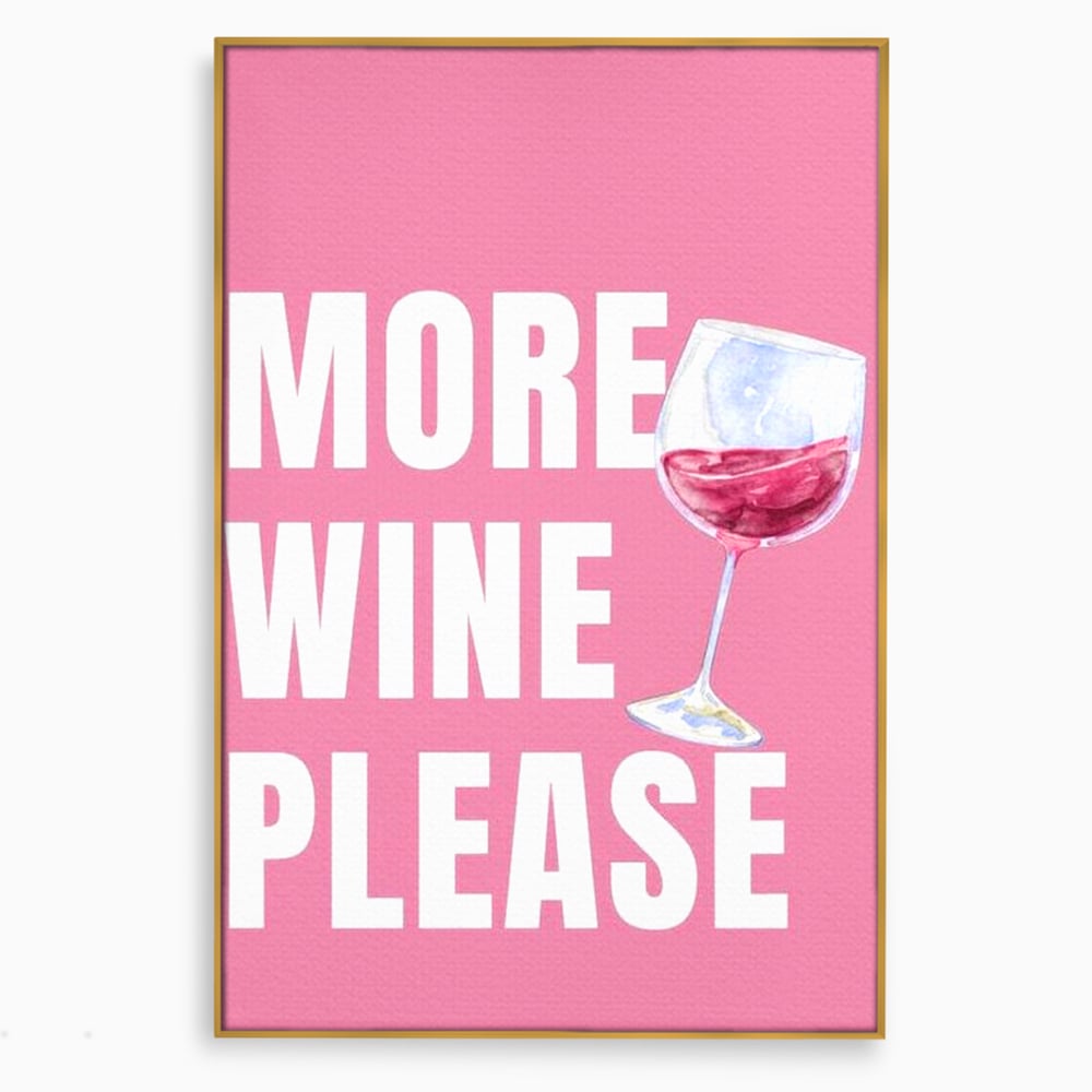Leinwand Wandkunst Premium, LuxCanva® N1129, Rose Therapie, Poster, Text, Nachricht, Cool, Trendy, Lustig, Wein, Trinken, Glas, Rosa, Kneipe, Lounge, Bar, Restaurant, Küche
