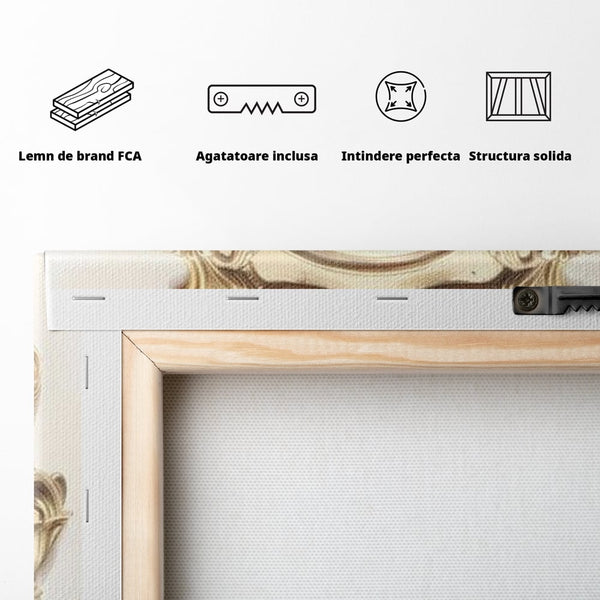 Leinwand Premium Leinwand Wandkunst, LuxCanva® N1130, Glück Taste, Luxus, Champagner, Getränk, Taste, Gold, Party, Text, Chic, Festlich, Pub, Lounge, Bar, Restaurant, Küche