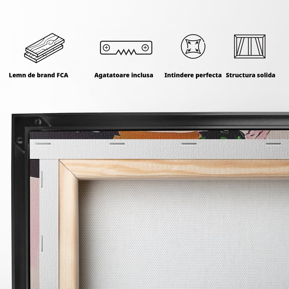 Tablou Canvas Premium, LuxCanva® N1131, Sampanie pentru Doi, Pahare, Sticla, Sampanie, Bautura, Roz, Pastel, Romantic, Ocazie, Moment, Rasfat, Pub, Lounge, Bar, Restaurant, Bucatarie