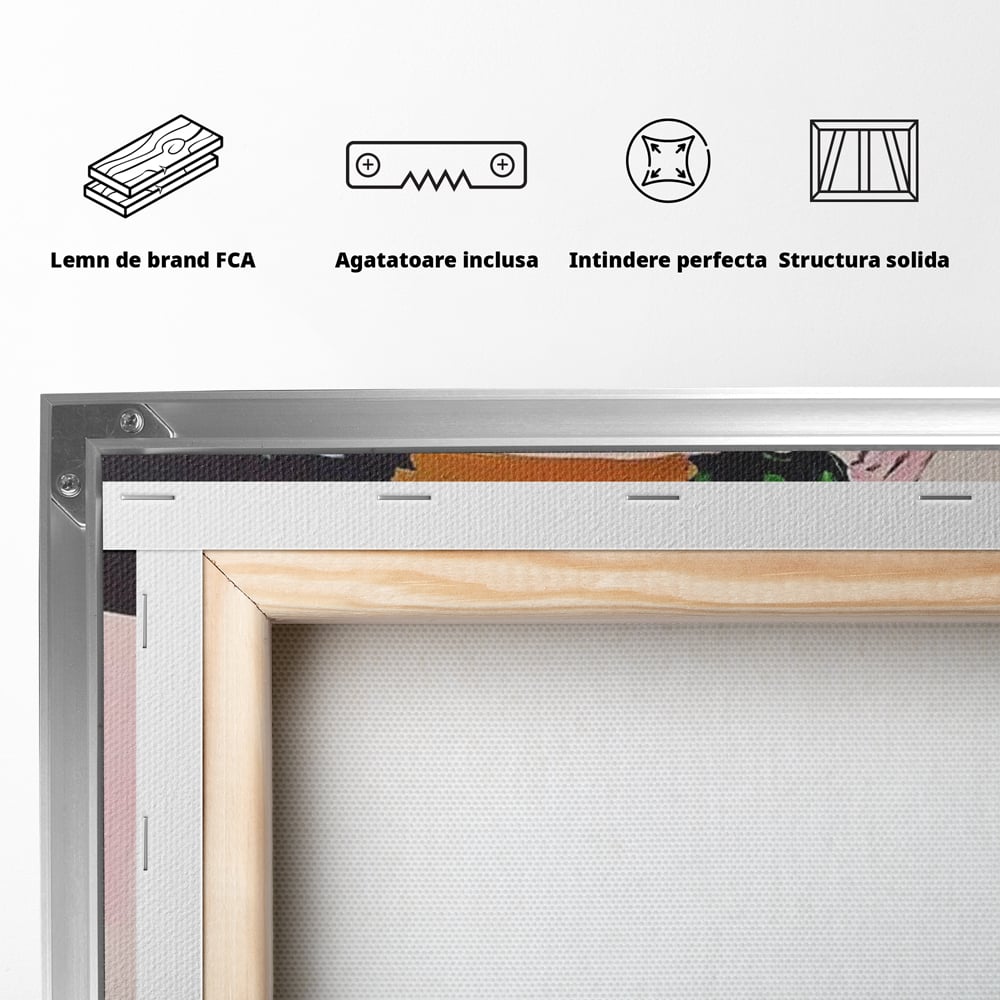 Tablou Canvas Premium, LuxCanva® N1131, Sampanie pentru Doi, Pahare, Sticla, Sampanie, Bautura, Roz, Pastel, Romantic, Ocazie, Moment, Rasfat, Pub, Lounge, Bar, Restaurant, Bucatarie