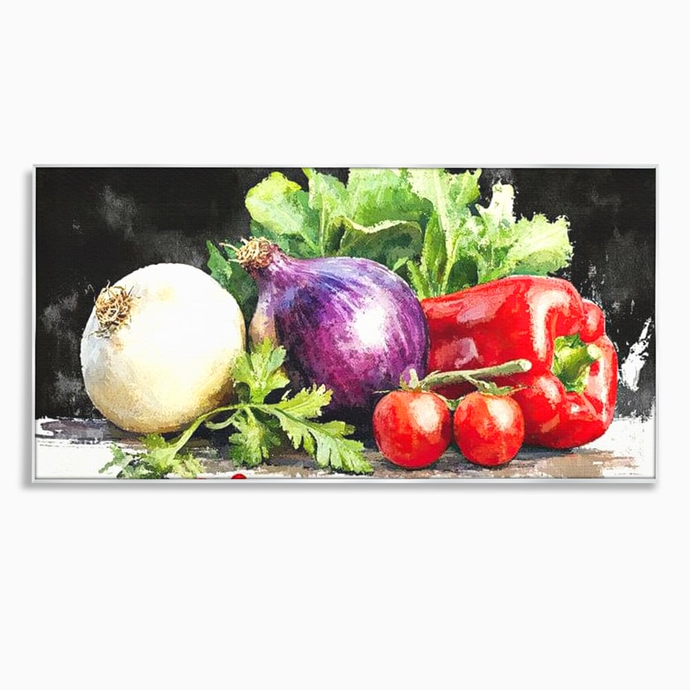 Leinwand Premium Canvas Wall Art, LuxCanva® N1133, Garten Aromen, Gemüse, Frisch, Natürlich, Bio, Tomaten, Paprika, Gemüse, Geschmack, Aroma, Lebensmittel, Restaurant, Küche