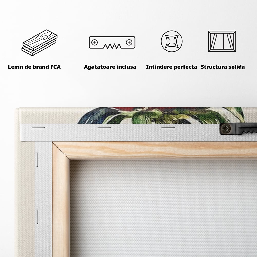 Leinwand Premium Canvas Wall Art, LuxCanva® N1134, Sommer Süße, Erdbeere, Obst, süß, süß, frisch, natürlich, gesund, rot, frisch, Geschmack, Aroma, Energie, Süßwaren, Restaurant, Küche