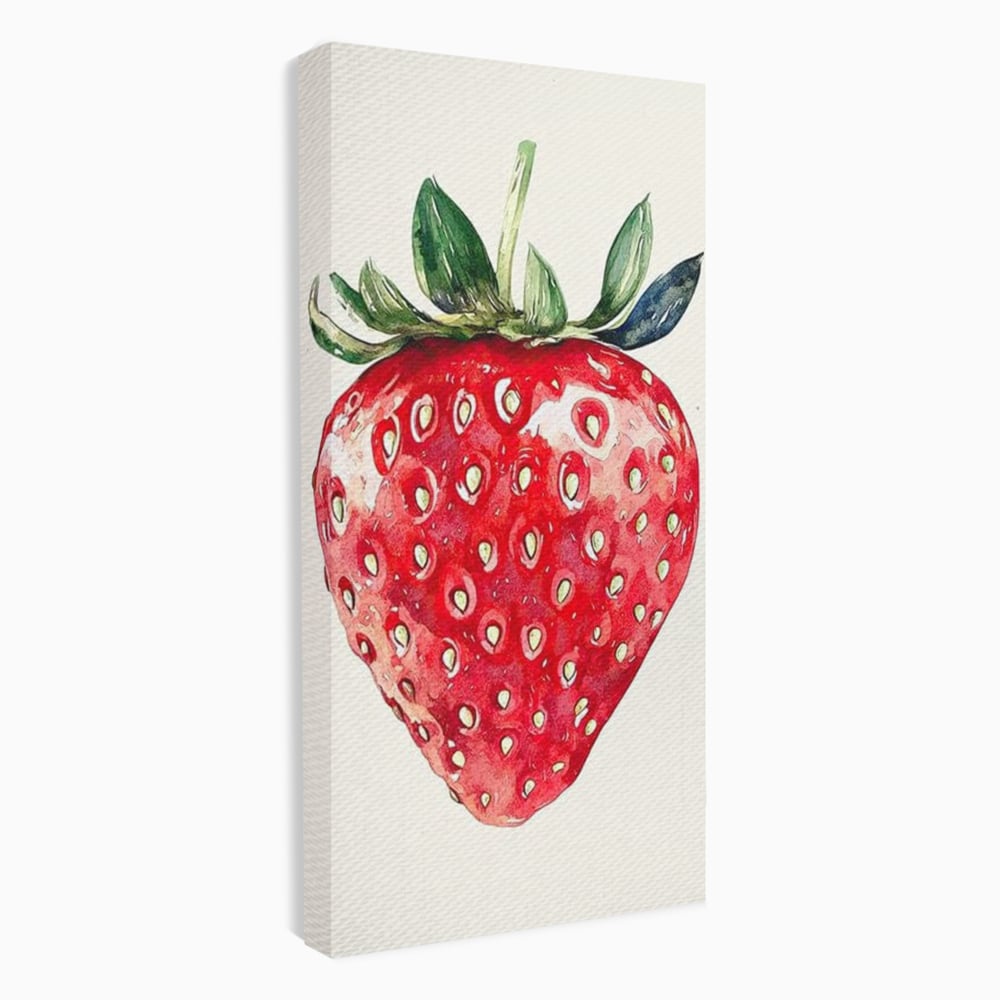 Leinwand Premium Canvas Wall Art, LuxCanva® N1134, Sommer Süße, Erdbeere, Obst, süß, süß, frisch, natürlich, gesund, rot, frisch, Geschmack, Aroma, Energie, Süßwaren, Restaurant, Küche
