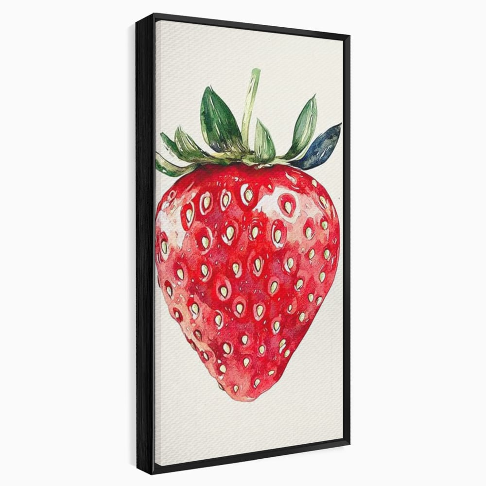 Leinwand Premium Canvas Wall Art, LuxCanva® N1134, Sommer Süße, Erdbeere, Obst, süß, süß, frisch, natürlich, gesund, rot, frisch, Geschmack, Aroma, Energie, Süßwaren, Restaurant, Küche
