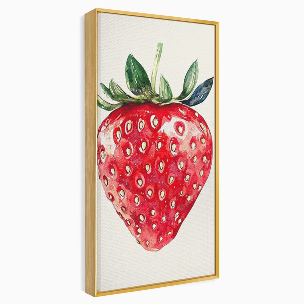 Leinwand Premium Canvas Wall Art, LuxCanva® N1134, Sommer Süße, Erdbeere, Obst, süß, süß, frisch, natürlich, gesund, rot, frisch, Geschmack, Aroma, Energie, Süßwaren, Restaurant, Küche