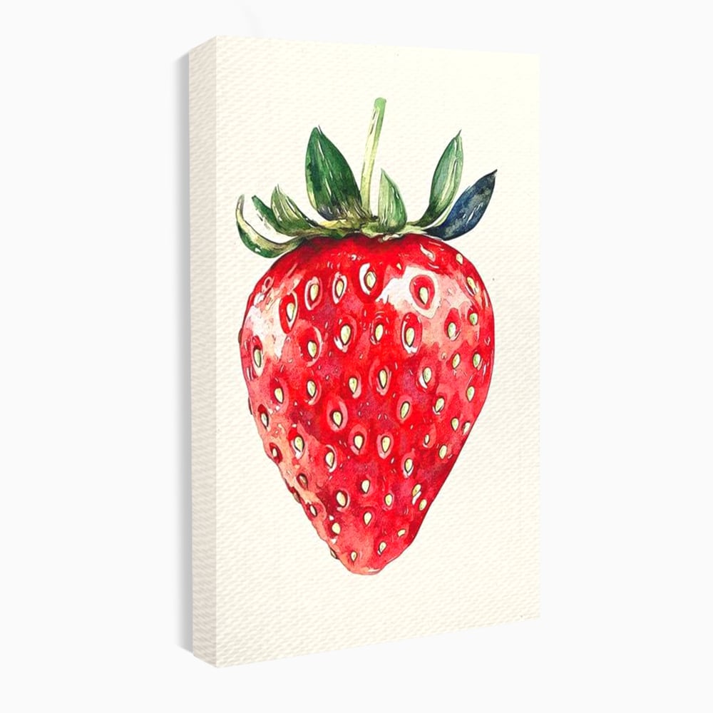 Leinwand Premium Canvas Wall Art, LuxCanva® N1134, Sommer Süße, Erdbeere, Obst, süß, süß, frisch, natürlich, gesund, rot, frisch, Geschmack, Aroma, Energie, Süßwaren, Restaurant, Küche