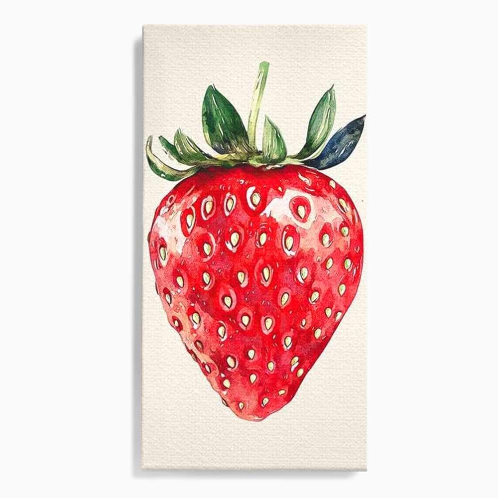 Leinwand Premium Canvas Wall Art, LuxCanva® N1134, Sommer Süße, Erdbeere, Obst, süß, süß, frisch, natürlich, gesund, rot, frisch, Geschmack, Aroma, Energie, Süßwaren, Restaurant, Küche