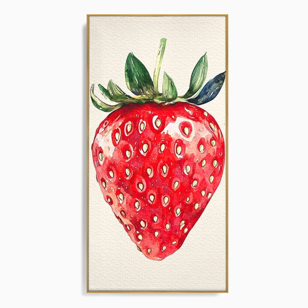 Leinwand Premium Canvas Wall Art, LuxCanva® N1134, Sommer Süße, Erdbeere, Obst, süß, süß, frisch, natürlich, gesund, rot, frisch, Geschmack, Aroma, Energie, Süßwaren, Restaurant, Küche