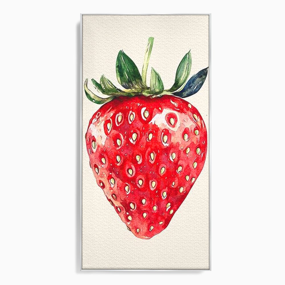 Leinwand Premium Canvas Wall Art, LuxCanva® N1134, Sommer Süße, Erdbeere, Obst, süß, süß, frisch, natürlich, gesund, rot, frisch, Geschmack, Aroma, Energie, Süßwaren, Restaurant, Küche