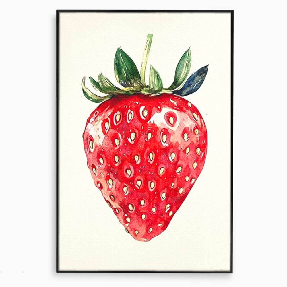 Leinwand Premium Canvas Wall Art, LuxCanva® N1134, Sommer Süße, Erdbeere, Obst, süß, süß, frisch, natürlich, gesund, rot, frisch, Geschmack, Aroma, Energie, Süßwaren, Restaurant, Küche