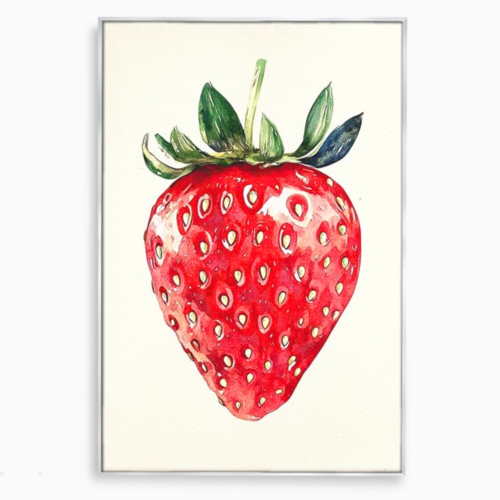 Leinwand Premium Canvas Wall Art, LuxCanva® N1134, Sommer Süße, Erdbeere, Obst, süß, süß, frisch, natürlich, gesund, rot, frisch, Geschmack, Aroma, Energie, Süßwaren, Restaurant, Küche