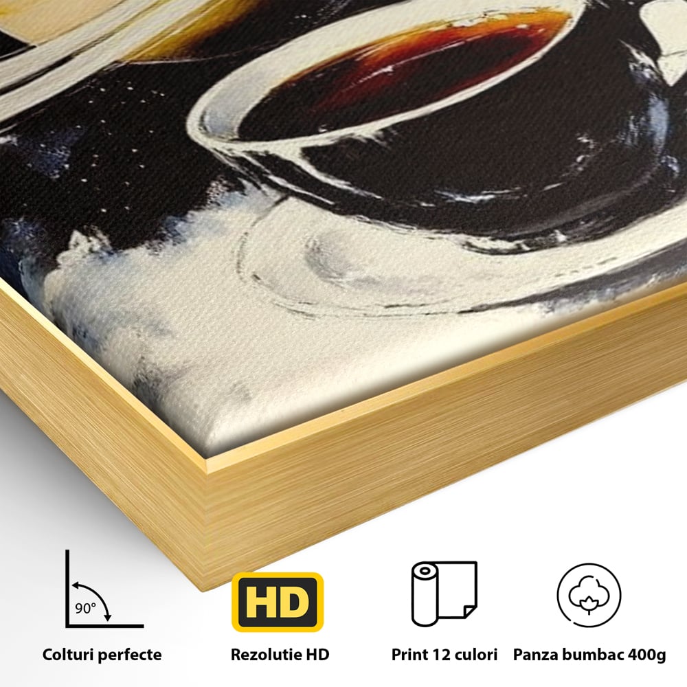 Tablou Canvas Premium, LuxCanva® N1136, Planeta Espresso, Cafea, Ceasca, Univers, Stele, Planeta, Saturn, Inele, Cosmos, Cafeina, Aroma, Cafenea, Pub, Bar, Lounge, Restaurant, Bucatarie