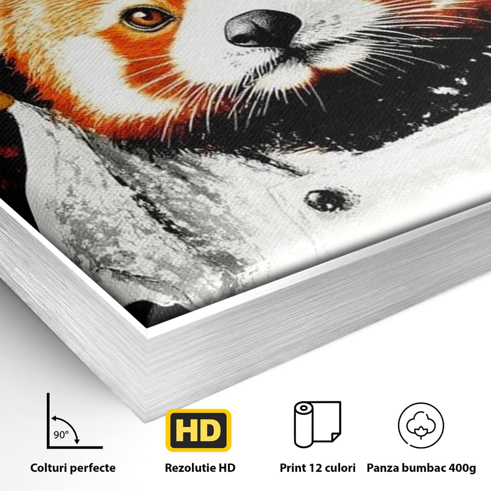 Tablou Canvas Premium, LuxCanva® N1137, Bucatarul din Bambus, Gastronomie, Costum, Bucatar, Animal, Panda, Asiatic, Oriental, Retete, Mancare, Arta Culinara, Restaurant, Bucatarie