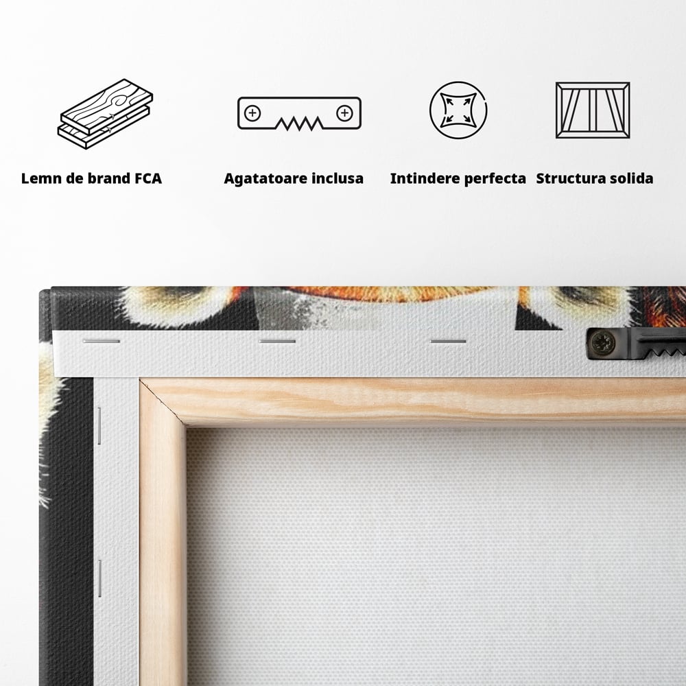 Tablou Canvas Premium, LuxCanva® N1137, Bucatarul din Bambus, Gastronomie, Costum, Bucatar, Animal, Panda, Asiatic, Oriental, Retete, Mancare, Arta Culinara, Restaurant, Bucatarie