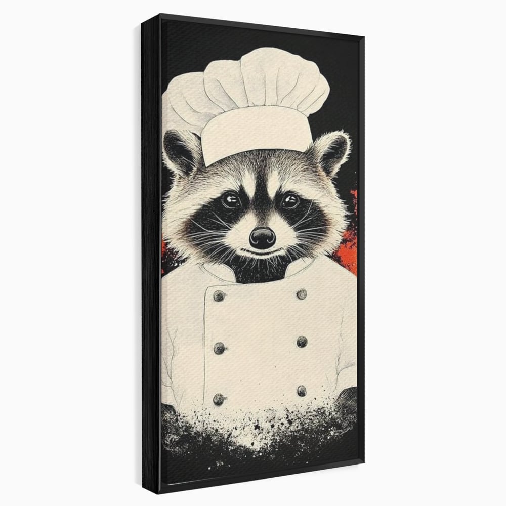Leinwandbilder Premium, LuxCanva® N1138, Leckerer kleiner Dieb, Tier, Tier, Maus, Koch, Rezepte, Meister, Charakter, Kostüm, Lebensmittel, Lustig, Köstlichkeiten, Restaurant, Küche