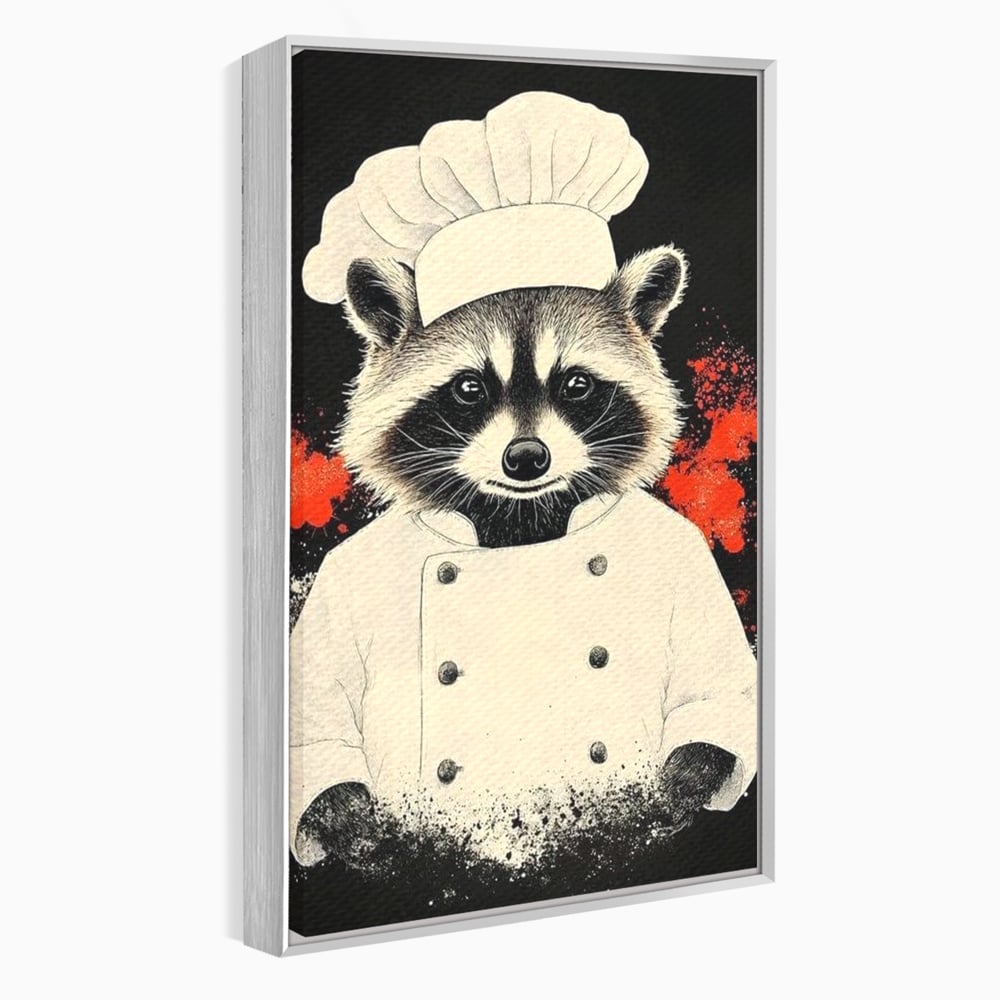 Leinwandbilder Premium, LuxCanva® N1138, Leckerer kleiner Dieb, Tier, Tier, Maus, Koch, Rezepte, Meister, Charakter, Kostüm, Lebensmittel, Lustig, Köstlichkeiten, Restaurant, Küche