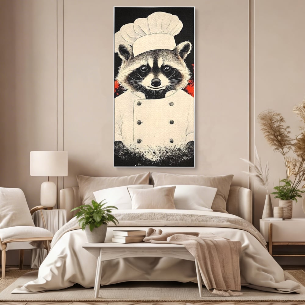 Leinwandbilder Premium, LuxCanva® N1138, Leckerer kleiner Dieb, Tier, Tier, Maus, Koch, Rezepte, Meister, Charakter, Kostüm, Lebensmittel, Lustig, Köstlichkeiten, Restaurant, Küche