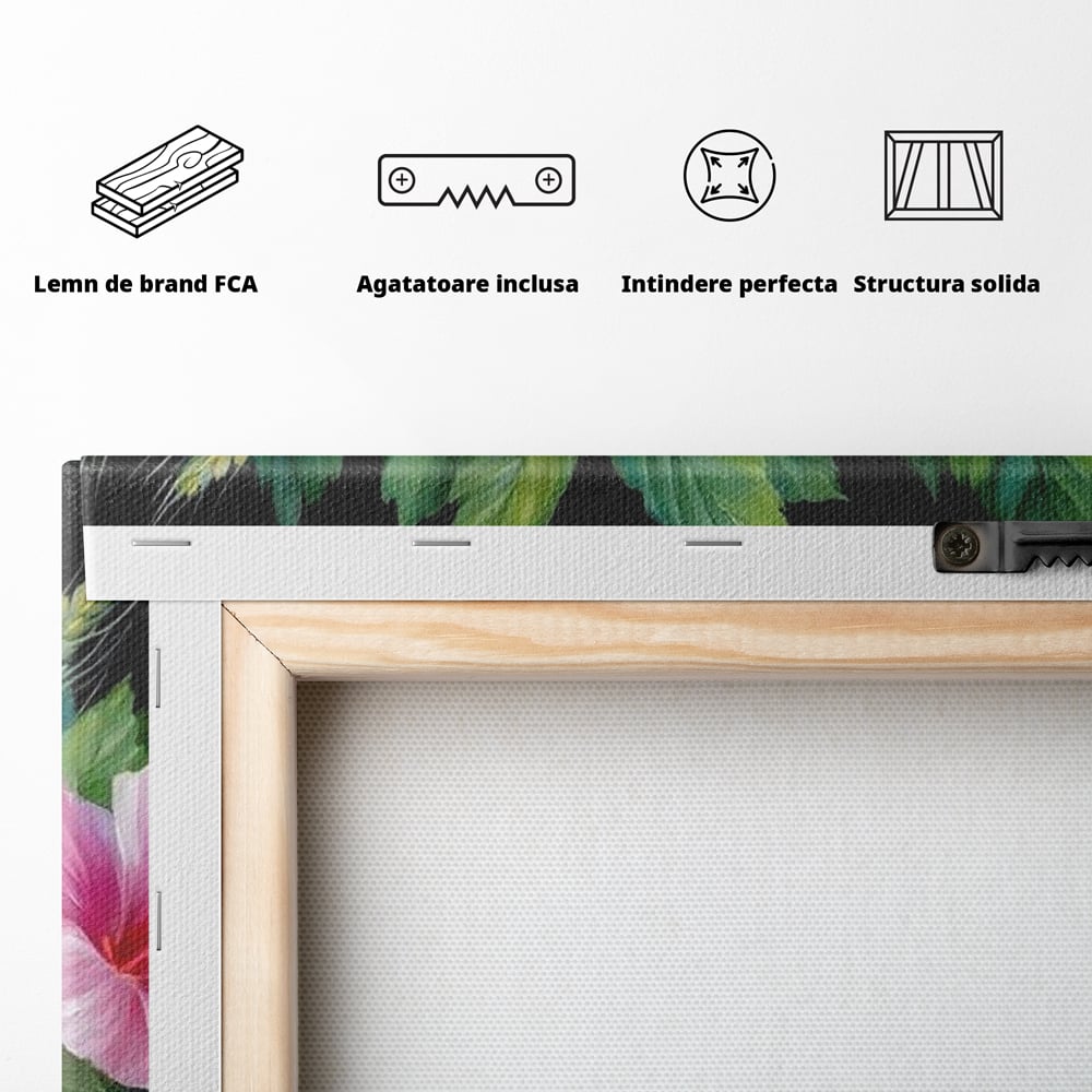 Tablou Canvas Premium, LuxCanva® N1139, Flori de Hamei, Bere, Bautura, Halba, Spuma, Racoritor, Natural, Pastelat, Flori, Petale, Pub, Bar, Lounge, Restaurant, Bucatarie
