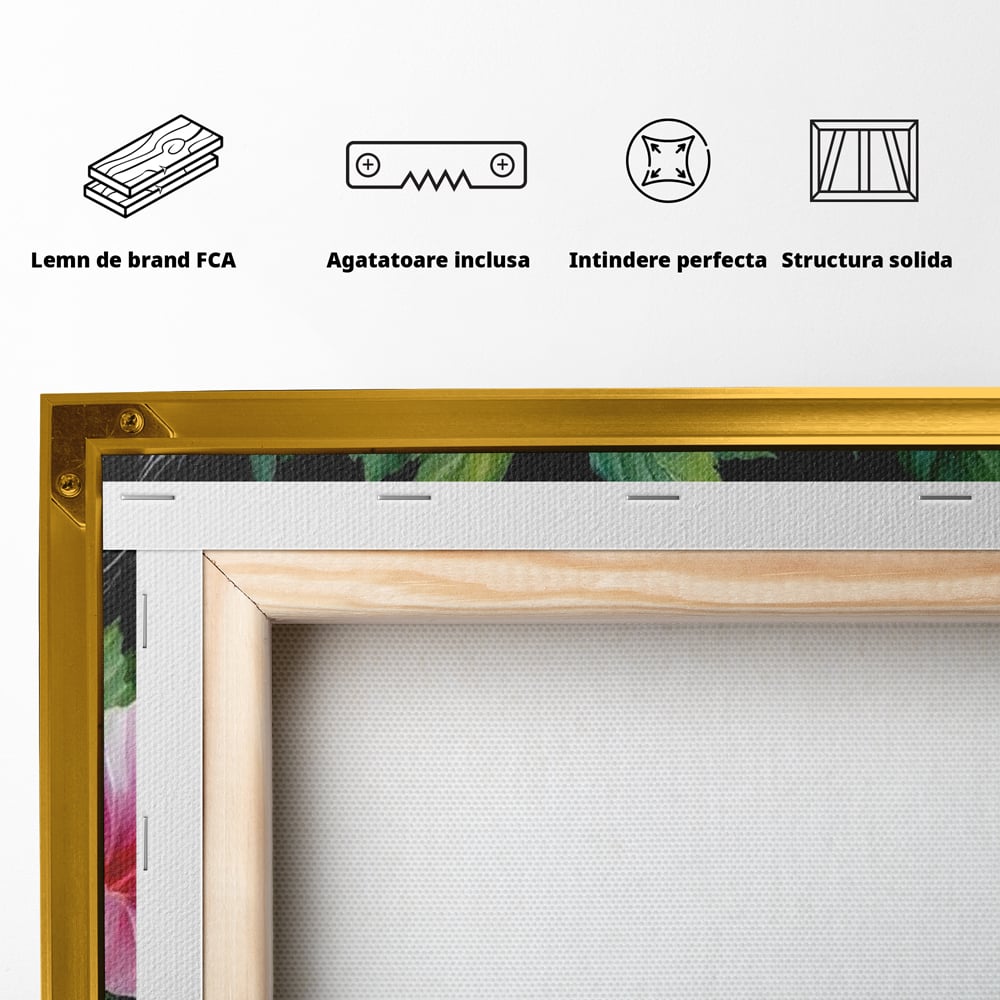 Tablou Canvas Premium, LuxCanva® N1139, Flori de Hamei, Bere, Bautura, Halba, Spuma, Racoritor, Natural, Pastelat, Flori, Petale, Pub, Bar, Lounge, Restaurant, Bucatarie