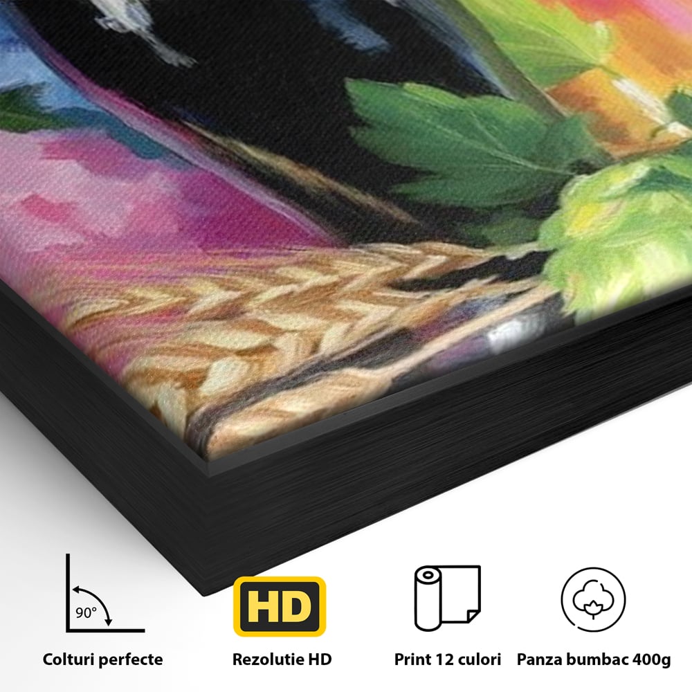 Leinwand Premium Canvas Wall Art, LuxCanva® N1140, Sommer Elixier, Sommer Elixier, Getränk, Glas, erfrischend, Schaum, Getränk, Bier, Hopfen, Malerei, Getreide, böhmisch, Kneipe, Bar, Lounge, Restaurant, Küche