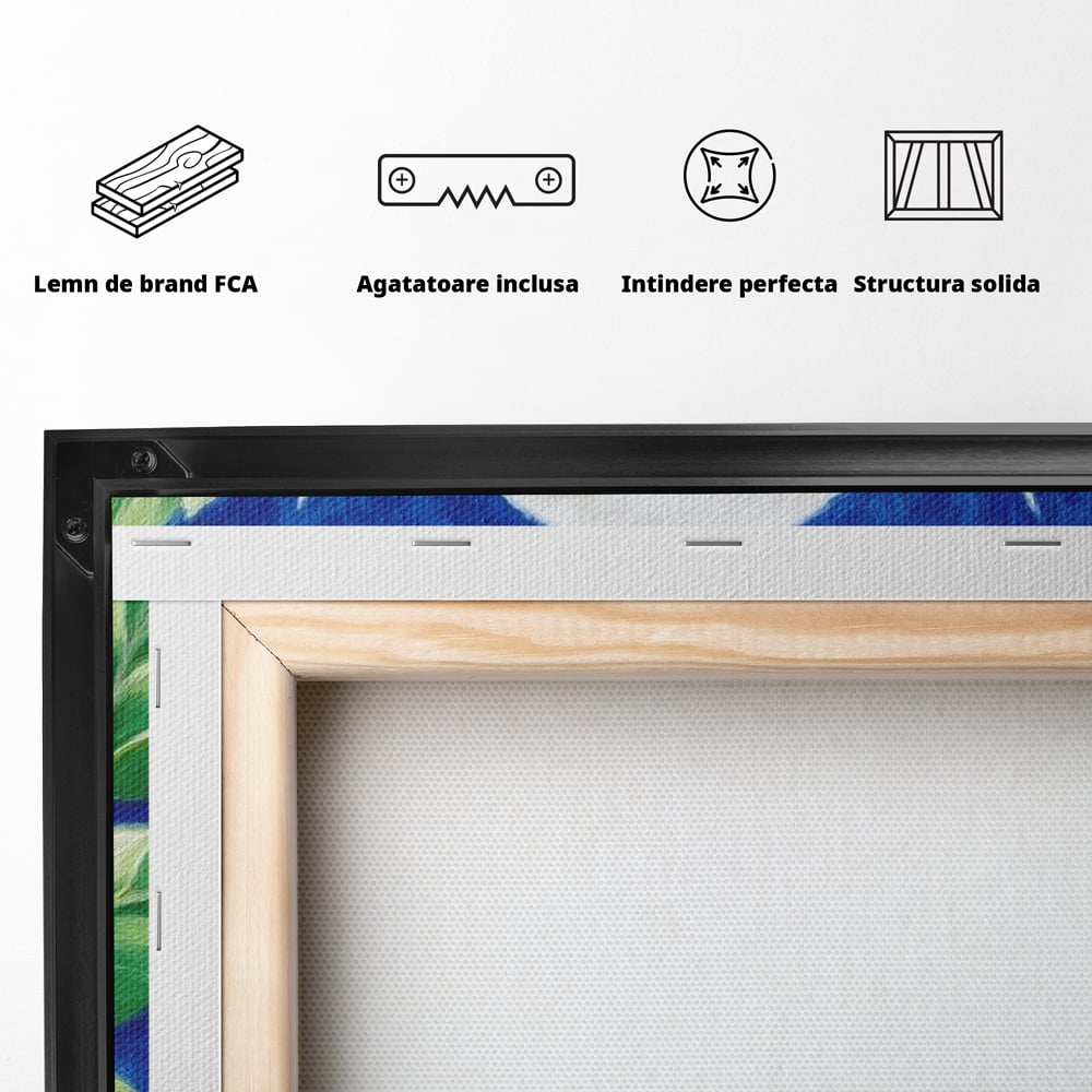 Tablou Canvas Premium, LuxCanva® N1141, Halba de Aur, Flori, Frunze, Bautura, Bere, Halba, Hamei, Racoritor, Spuma, Culori Vibrante, Pub, Bar, Lounge, Restaurant, Bucatarie