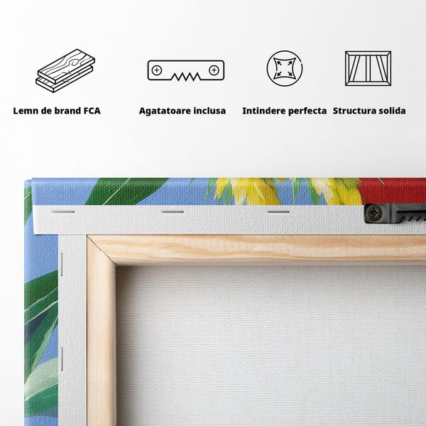 Leinwand Premium Canvas Wandkunst, LuxCanva® N1143, Funky Bier, Hopfen, Hopfen, Bier, Getränk, Schaum, kalt, Blätter, kreativ, tropisch, Rexalant, Kneipe, Bar, Lounge, Restaurant, Küche