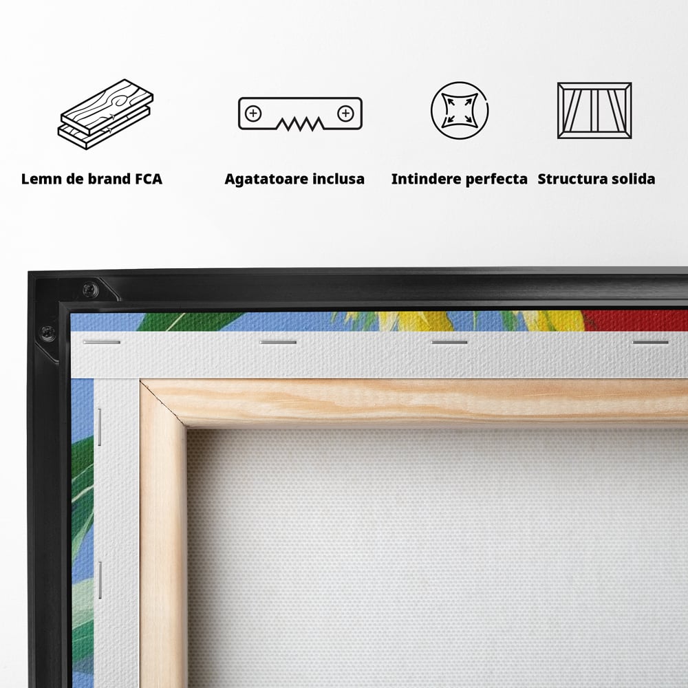 Leinwand Premium Canvas Wandkunst, LuxCanva® N1143, Funky Bier, Hopfen, Hopfen, Bier, Getränk, Schaum, kalt, Blätter, kreativ, tropisch, Rexalant, Kneipe, Bar, Lounge, Restaurant, Küche