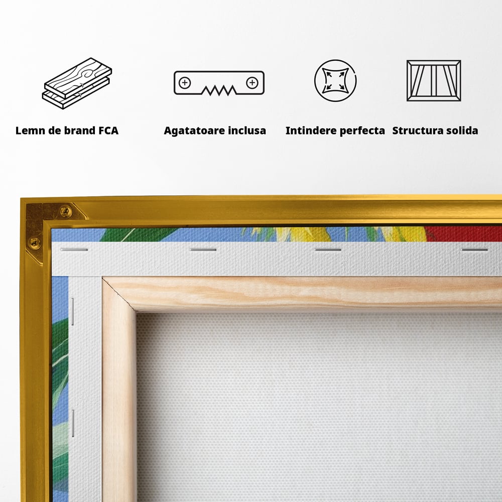 Leinwand Premium Canvas Wandkunst, LuxCanva® N1143, Funky Bier, Hopfen, Hopfen, Bier, Getränk, Schaum, kalt, Blätter, kreativ, tropisch, Rexalant, Kneipe, Bar, Lounge, Restaurant, Küche